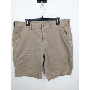 Duluth Trading Carpenter Work Chino Shorts Men's 40 Tan 11" Inseam 100% Cotton